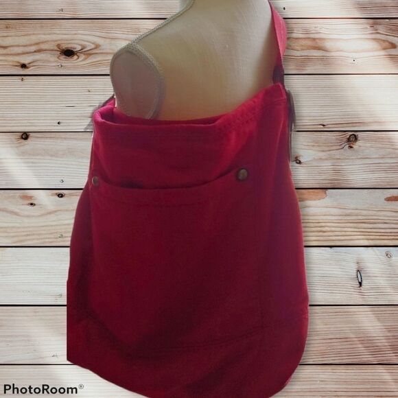 GAP Large red wool blend cloth tote bag - Picture 2 of 3